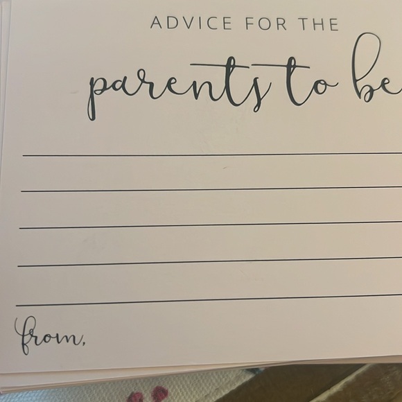 100 Advice Cards for baby shower. Blush pink. 4x6. Never used! Fun activity! - Picture 4 of 4